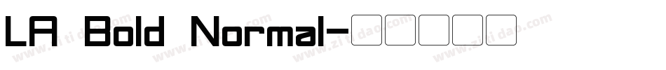 LA Bold Normal字体转换
